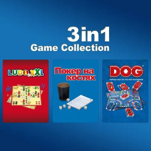 3in1 Game Collection: Ludo XXL + Yatzi + DOG